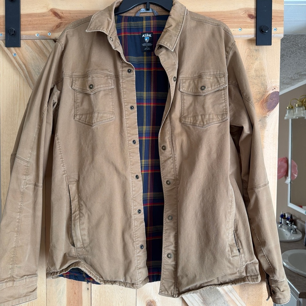 Kuhl Men's Brown Shirt Jacket with Plaid Lining